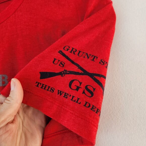 Grunt Style Red Shirt Military Police Tactical Deployed Graphic Tee Men's 2X - Picture 7 of 8